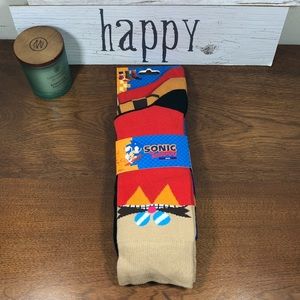 Sonic the Hedgehog Socks 3-pack Men / Women NWT